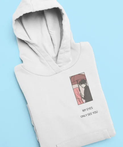 My Eyes Only See You Minimal Couple Hoodie