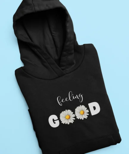 Feeling Good Daisy Black Hoodie